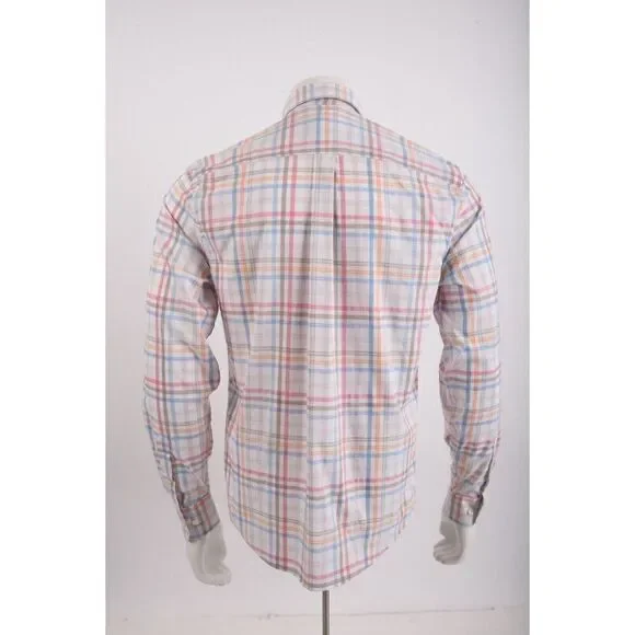 Johnnie-O Mens Button-Up Shirt Prepformance Tower S multi-Color White Plaid NWT
